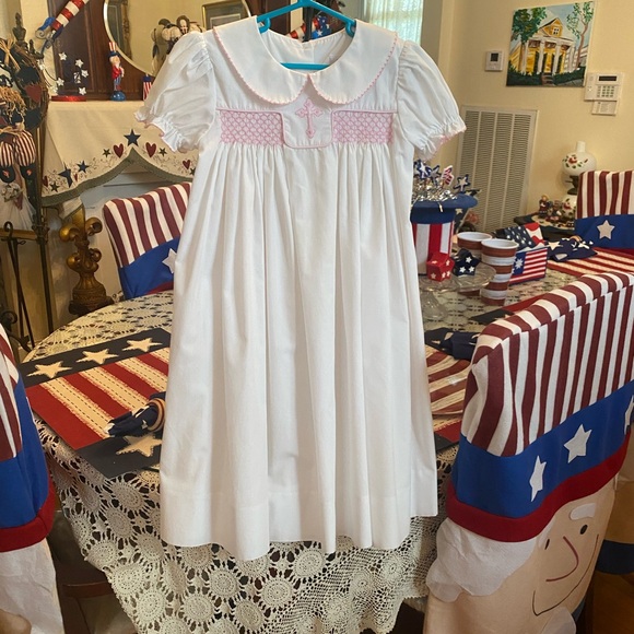 Shrimp & Grits Smocked Girls Dress size 5 - Picture 9 of 15